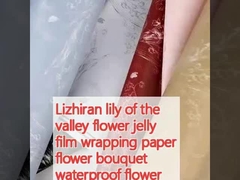 Lizhiran Lilie des Tales Blume Gelee Film Verpackungspapier Blumenstrauß wasserdichtes Blumenpapier Blumenladen Blumenverpackungspapier