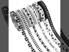 Osterband, schwarz-weißer Osterkrans, Bogen-Dekorationsband, Osterei-Korb, Geschenkpakete