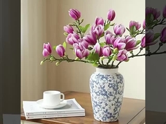 Magnolia künstliche Blume Wohnzimmer Essen Tisch dekorative künstliche Blume