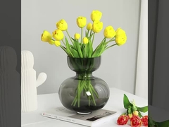 Wohnmöbel, künstliche Blumensträuße, Studio-Requisiten, 5 doppelblättrige Tulpen