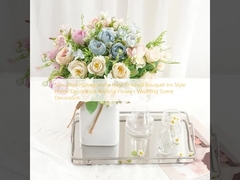 Simulierte Granatapfelrose Fertig Bouquet Ins Stil Wohndekoration Kunstblumen Hochzeitsszene Dekoration