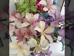 7köpfige künstliche Flammenorchidee, künstliche Bauhinia, Wohnkultur, künstliche Orchidee, Hochzeitsschule