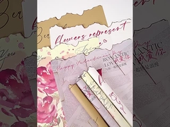 Flammenliebhaber Kunstpapier Feuerkante Retro Kuhhaut Blumenverpackung Papier