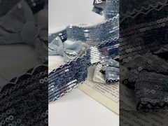 FS gerade Kante Sequin Denim-Gürtel 6C-JJ Sequin Haken Kante Denim-Streifen