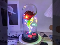 Imitation von Rosen, ewige Blume, Glasdeckel, Muttertag, Valentinstag, Weihnachtsgeschenkdekor