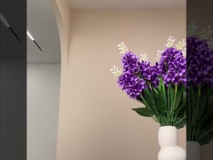 Simulieren Sie 5-köpfige Hyazinth Lavendel Blütenstrauß, Außenblumenarrangement, Hochzeitssaal, Wegweiser, Hom