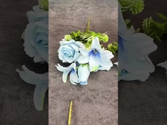 Simulierte Blumen Europäische Rose Lilie Kombination Blumenstrauß Hochzeit Heimdekoration Dekoration Kreuzbo