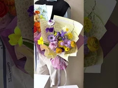 Muttertag Phalaenopsis matte Blumenverpackungspapier, bedrucktes wasserdichtes Bouquet-Verpackungspapier, wa