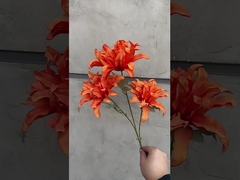 Hochzeitssimulationsblume, dreiköpfige lila Orchidee, Hochzeitsblumenschmuck, Heimdekoration, Seidenblume