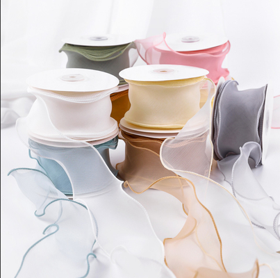 Ein guter Preis. Einfaches bilaterales Gauze Gifts Wrapping Flower Fishtail-Organza-Band Online