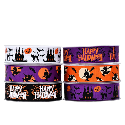 Ein guter Preis. Grosgrain Druck Halloween Band mit Logo für Geschenk Verpackung Party Dekoration Online