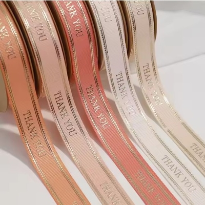 Ein guter Preis. Customized Polyester Goldfolie Markenband mit 3D-Logo für Weihnachten und Geburtstag Online