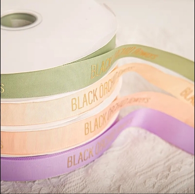 Ein guter Preis. Nachhaltige individuelle Verpackung Geschenkverpackung Band mit Goldfolie 3D-Gedruckte Logo-Druck Online