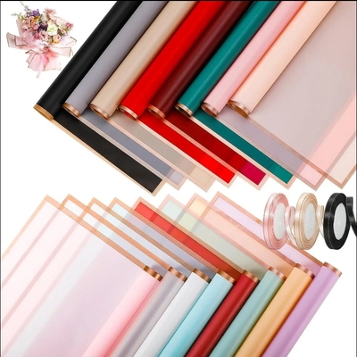 Ein guter Preis. Glatte Goldene Kante Blumenverpackungspapier 58cm * 58cm für Blumenverpackungen angepasst Online