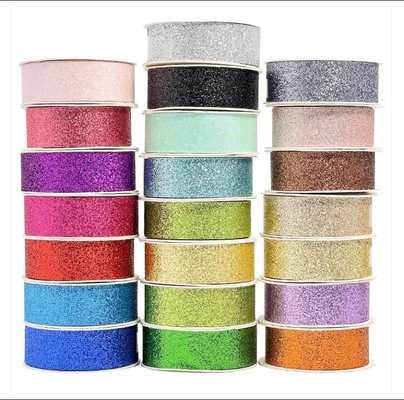 Ein guter Preis. Weihnachts-Polyester-Sparkle-Grün-Glitzer-Band für Geschenke mit individueller Farbe Online