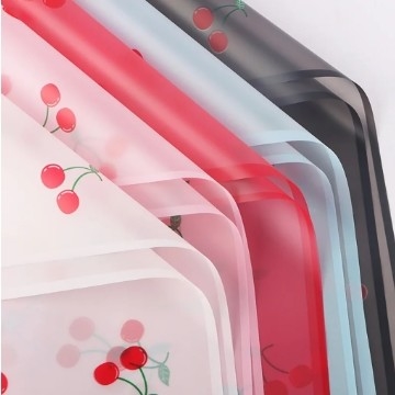 Ein guter Preis. 56*56cm Kirschmatte Wasserdichtes Blumenverpackungspapier mit durchsichtigem koreanischen Design Online