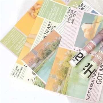 Ein guter Preis. Englisches Zeitungsblumenstrauß Papier in 2 Farben zur Geschenkverpackung Online