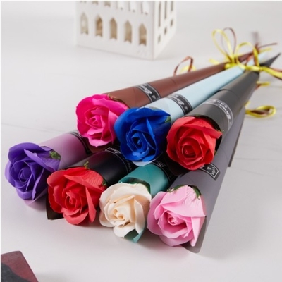 Ein guter Preis. Einzelseifen Rose Blume Simulation Seifen Blume Bouquet Muttertagsgeschenk Valentinstagsveranstaltung Kleines Geschenk Großhandel Online