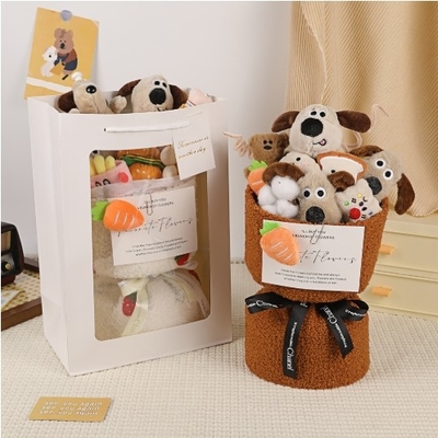Ein guter Preis. Alleinerziehende Hundepuppe Blumenstraußpuppe für Freundin, beste Freundin, Kinder, Studententagsgeschenk 520 Erwachsenenzeremonie Online