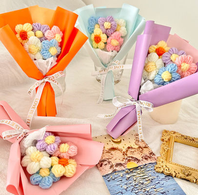 Ein guter Preis. Geflechtete Pile Blumen Sorte Handgefertigte Mini Garne Bouquet für Geburtstagsüberraschungen Online