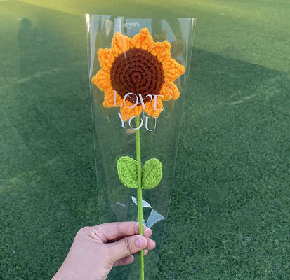 Ein guter Preis. 20x35cm realistischer Blumenstrauß aus gestricktem Garn mit mehreren Farbmöglichkeiten Online