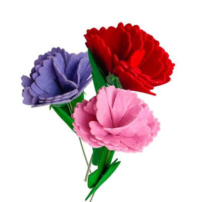 kaufen Muttertag Felt Blumenhandwerk Kit Nelke Blumenstrauß für Kinder im Vorschulalter Geschenk Vielfalt Nelke online manufacture
