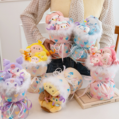 Ein guter Preis. 20x35cm Kuromi Plüschpuppe Blumenstrauß perfekt für Freundin Valentinstag Abschlussfeier Tag der Kinder mehrfarbig Online