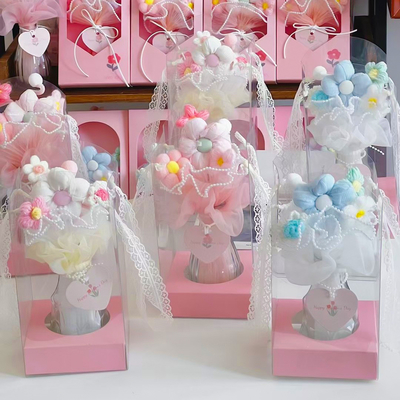 Ein guter Preis. Handgeflechtete Blumen perfektes Muttertagsgeschenk für Mutter Stoff künstliche Blumenstrauß Umarmung Eimer Dekor Erinnerungsstück Souvenir Online