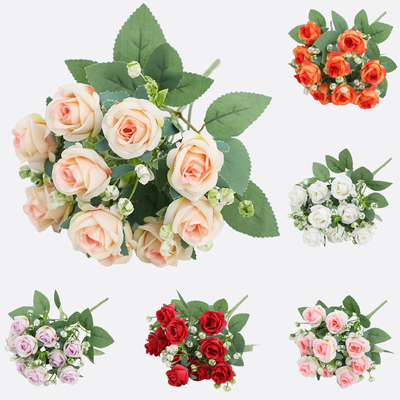 Ein guter Preis. Künstlicher Rosenstrauß in Weiß, perfekt für Wohnzimmer und Shopping-Display 20x30cm Online