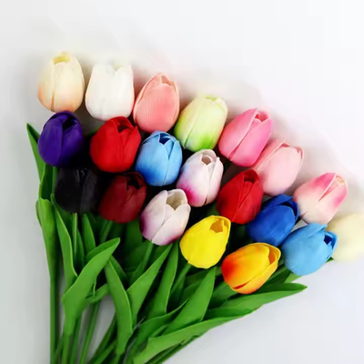 Ein guter Preis. Künstliche Fabrik Tulpenblume Hochzeit PU Real Touch Fake Blumen Tulpen Dekoration Blütensträuße Künstliche Tulpe Online