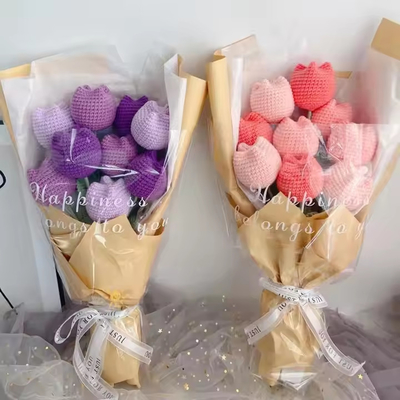 kaufen Handgeflechtete Blumengarne Häkel Herzensform Blumen Handgewebter Blumenstrauß Hochzeitsdekoration Handgefertigt Valentinstagsgeschenk für Liebende online manufacture