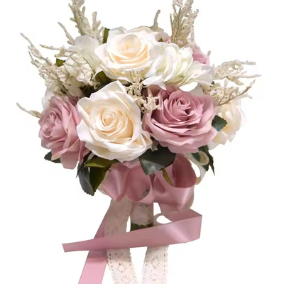 Ein guter Preis. Künstliche Blumensträuße Rose Pfingstblume Seidenblumen zur Hochzeitsdekoration Braut Brautmädchen Brautsträuße Blume Online