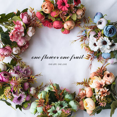 kaufen Künstliche Blumen, falsche Blumen, Diamant-Teebohnen, Kunststoff-Tee-Rosen, künstliche Blumen, dekorative Blumen, Fotorequisiten Online-Herstellung