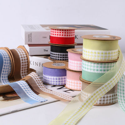 kaufen Zwei Töne kleines Raster Glitter Schnee Gaze Band DIY Bogen Haar Accessoires, Blumen, Geschenke, Riemen, Kleidung, Schuhe, Blumen, Accessoires Online-Herstellung