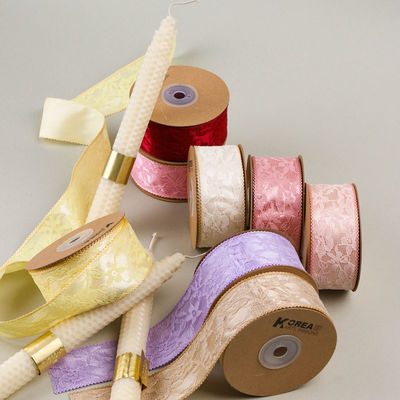 kaufen Doppelschichtfarbene Spitzen mit Polyester-Bauart an der Zahnkante, DIY-Bogen-Haare, Blumenladen, Blumenverpackungen, Top-Hut Online-Herstellung