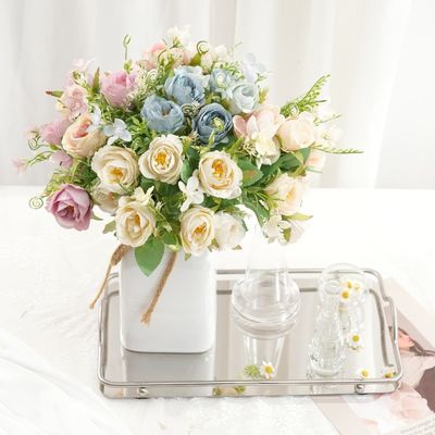 kaufen Simulierte Granatapfelrose Fertig Bouquet Ins Stil Wohndekoration Kunstblumen Hochzeitsszene Dekoration Online-Herstellung