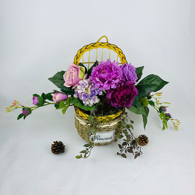 kaufen Neue Imitation des Herstellers, die mit der Kombination aus Pfingstrosen und Hortensien gefertigt wurde, für die Hochzeit zu Hause, für die Blumenanordnung in Hornform und für die Wandwerbung Online-Herstellung