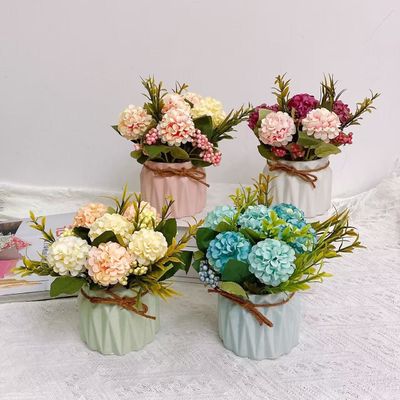 kaufen Großhandel mit künstlichen Blumen, Hortensienpflanzen, Dekorationen für Wohn- und Esszimmer, künstlichen Blumen, Grünpflanzen, Pflanzen im Topf und Tischdekorationen Online-Herstellung