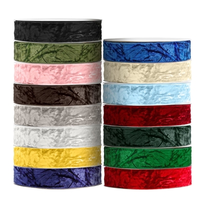 Ein guter Preis. Meisida gefaltetes Samtband, Vintage gefaltetes Band, Geschenkverpackung, Weihnachtsschmuckband Online
