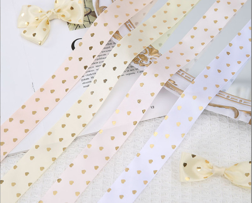 kaufen 2.5cm Valentinstag heiß gestempelt Liebesband Band Blumenstrauß Geschenkverpackung Band Handgeschäft online manufacture