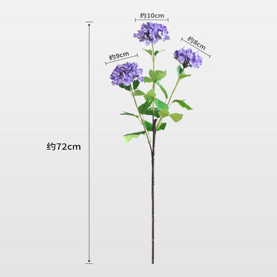 kaufen Heimdekoration 3-Kopf Holz Stickkugel Simulation Blume Weich Hochzeit Blume Wand Decor Decken mehrfache Farbe online manufacture