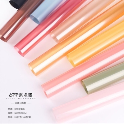 kaufen Farbige OPP-Geleefolie, Geschenkblumenverpackungspapier, Blumenverpackungspapier, Blumenstrauß, wasserdichtes Cellophane, Fabrikgroßhandel auf Lager online manufacture