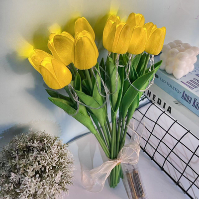 Ein guter Preis. Grenzüberschreitende simulierte Blütenleisten, LED-leuchtende Nachtlichter mit Tulpen, Umgebungsbeleuchtung, Weihnachtsgeschenke, Atmosphäre bei der Traumzeremonie Online