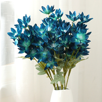 Ein guter Preis. Fabrik-Direktverkauf von Flammenblumen, Simulationenblumen, großen Seidenblumen, Schnee-Lotosblumen, Hochzeitsblumenarrangements, elegante Blumenmaterialien, Blumenarrangements für die Fahrt Online