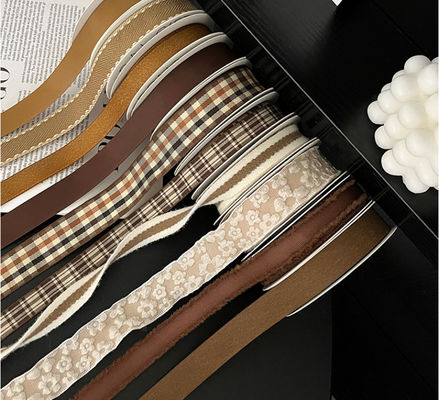 kaufen Herbst/Winter Maillard-Serie Bandblume Geschenkband Strauß DIY Band Blumenschmuck Geschenkverpackungsband Braun/Individuelle Farben Online-Herstellung