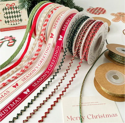 kaufen Winterschnee Zeit Band Blumenbundel Bogen Krawatte Festival Atmosphäre Dekoration Handgefertigte DIY Verpackungsmaterialien Online-Herstellung