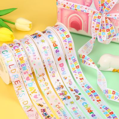 kaufen 1215 Kindertag Geburtstag Kuchenband Geschenkbox Gürtel Kindertag bunter Band DIY Handgestecktes Geschenkband Online-Herstellung