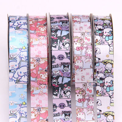 kaufen Polyester Sanrio Cartoon Niedliches Musterband für DIY-Bastelarbeiten, perfektes Geschenkband für Schüler, Geschenkbox-Verpackungsband Online-Herstellung