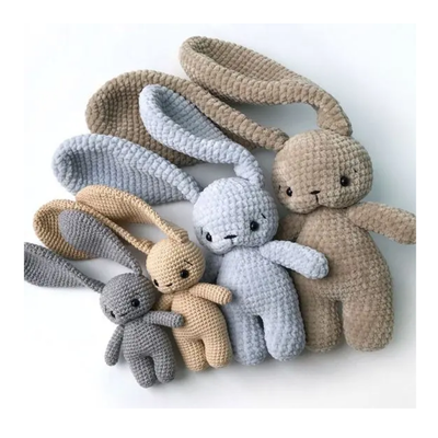 kaufen 11-30cm Plush Bunny Amigurumi, PP Baumwoll-Häkel-Spielzeug für Babys und Weihnachtsgeschenke Online-Herstellung