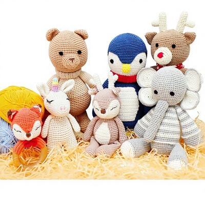 kaufen Animal Cute Handgefertigtes Häkeln Strickpuppe Fertiges Baumwollgewebe Baby Geschenk Spielzeug mit PP Baumwolle Füllung 31-50cm Online-Herstellung